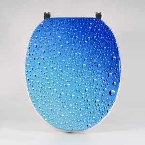 MDF Toilet Seat - Blue Bubble