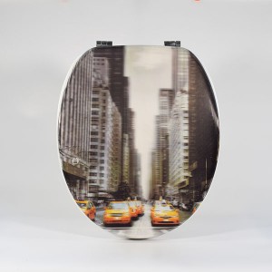 Molded Wood Toilet Seat – City 3D